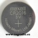 Pila Botón Litio Maxell CR2016