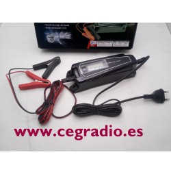 cargador batería de coche moto LCD Vista Completa