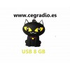 Memoria USB 8GB Gato Negro
