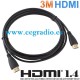 3m Cable HDMI V1.4 Full HD 1080P