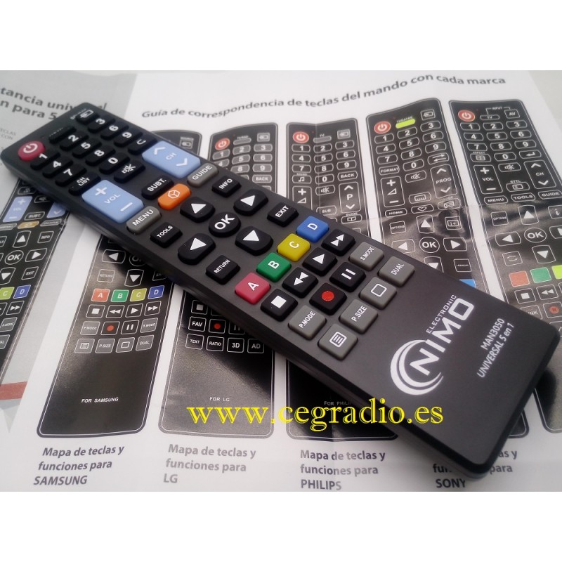 Mando universal para tv sony, TME-MANDO TMURC320, Mandos tv