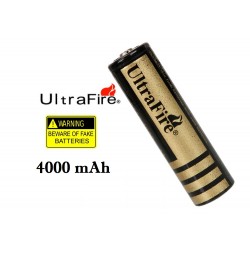 Bateria Litio UltraFire 18650 4000mAh 3.7V 