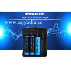 UltraFire HD-077B Cargador 4 Baterías 18650 litio Vista General