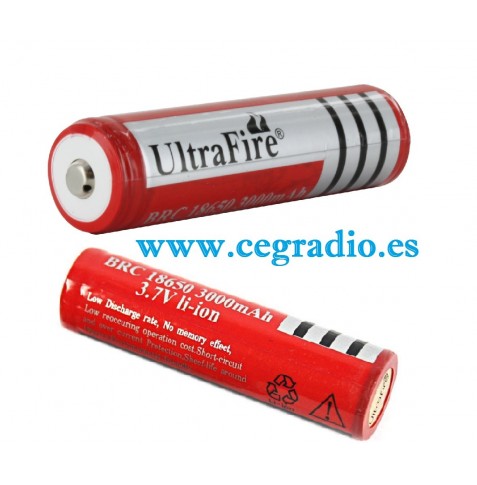 Bateria 18650 3000mAh Litio Protec