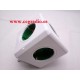 Power Cube Verde 5 tomas de alimentación Vista Inclinado