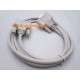Cable Serie RS232 DB9 9Pin Conectores Hembra 1.5m Vista Trasera