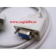 Cable Serie RS232 DB9 9Pin Conectores Hembra 1.5m Vista Frontal