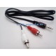 1.5m Cable Audio Jack 3.5mm Macho Estéreo 2 RCA Macho Vista Frontal