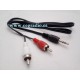 1.5m Cable Audio Jack 3.5mm Macho Estéreo 2 RCA Macho Vista Trasera