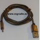 Cable Micro USB 1m Fibra Nylon Dorado Negro Azul Vista Completa