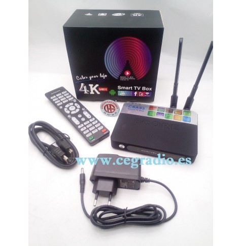 Smart TV Box CSA93 4K Android 7.1 Amlogic S912 Octa Core 2 GB 16 GB