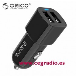 Cargador mechero doble USB Orico UCL-2U Vista Completa