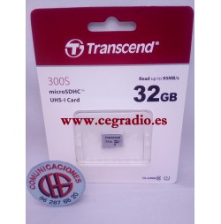 Transcend Tarjeta de Memoria Micro SD 32 GB 300S Clase 10