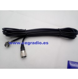 Cable RG58 4m con conector CN y PL259