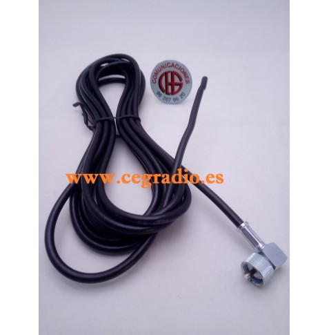 4m Cable RG58 Conector CN Vista Completa