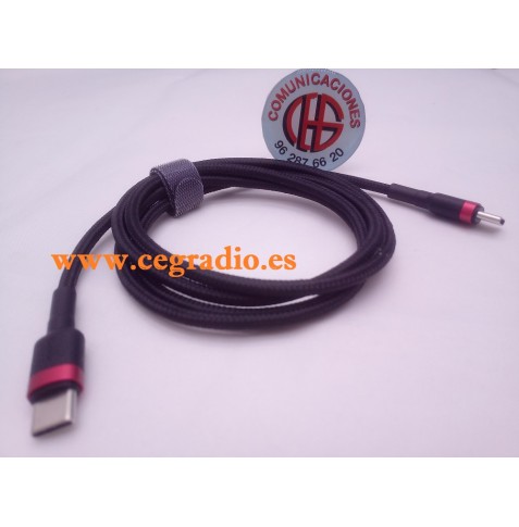 1m Baseus Cable Carga rápida Datos USB Tipo C a Tipo C Huawei MacBook iPad Pro Samsung Vista General