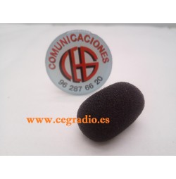 Funda Esponja Microfono Negra Adonis Sadelta 30mm x 8mm Vista Lateral