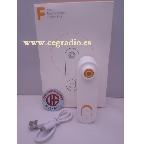 Mini Ventilador Portatil Enfriador Recargable Micro USB Vista General