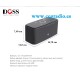DOSS SoundBox Altavoz Bluetooth Control Tactil 12W Vista Medidas