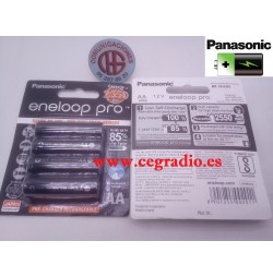 Panasonic Eneloop Pro AA 2550mAh 1,2 V Recargable NI-MH Vista Blister