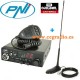 PNI 8024 Escort HP Emisora CB 27Mhz ASQ Ajustable 12V 24V + Antena Vista Pack
