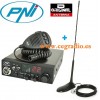 PNI 8024 Escort HP Emisora CB 27Mhz ASQ Ajustable 12V 24V + Antena Vista Pack