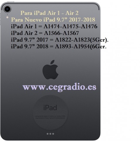 Protector Pantalla Borde Curvado 6D iPad Air 1-2 9.7 Pulgadas