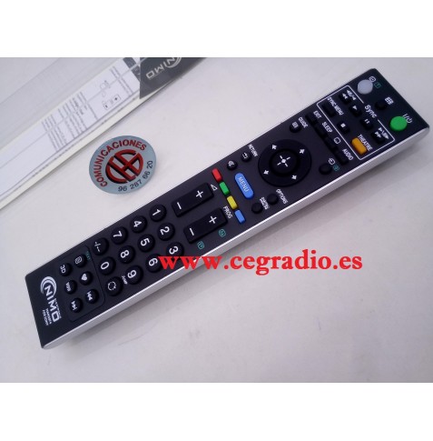 MAN3074 TELEMANDO UNIVERSAL PARA TV SONY Vista Completa