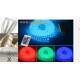 Tira LED Flexible 5050 RGB 220V Multicolor Impermeable Con Mando a Distancia Vista Iluminada