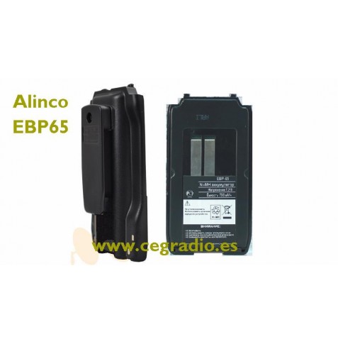 bateria EBP 65 Alinco vista dos caras