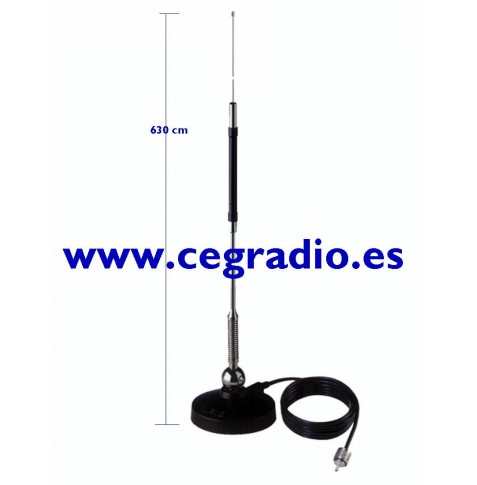 Sirio MiniMag 27 Antena Movil Magnetica CB 27Mhz Vista Vertical