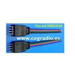 Tira Conector RGB sin soldar 3528/5050 