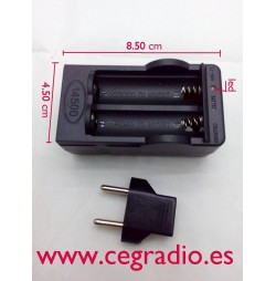 Cargador 2 x 14500 Bateria Litio